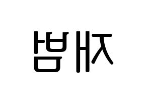 KPOP GOT7(갓세븐、ガットセブン) JB (JB) プリント用応援ボード型紙、うちわ型紙　韓国語/ハングル文字型紙 左右反転