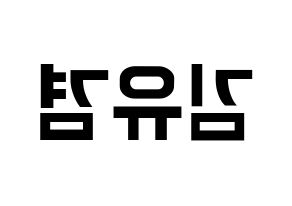 KPOP GOT7(갓세븐、ガットセブン) 유겸  (ユギョム) k-pop アイドル名前 ファンサボード 型紙 左右反転