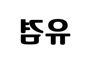 KPOP GOT7(갓세븐、ガットセブン) 유겸  (ユギョム) コンサート用　応援ボード・うちわ　韓国語/ハングル文字型紙 左右反転