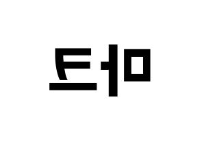 KPOP GOT7(갓세븐、ガットセブン) 마크 (マーク) k-pop アイドル名前 ファンサボード 型紙 左右反転