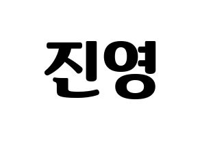 KPOP GOT7(갓세븐、ガットセブン) 진영 (ジニョン) コンサート用　応援ボード・うちわ　韓国語/ハングル文字型紙 通常