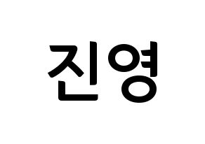 KPOP GOT7(갓세븐、ガットセブン) 진영 (ジニョン) k-pop アイドル名前 ファンサボード 型紙 通常