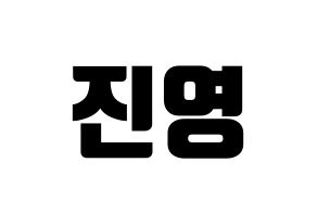 KPOP GOT7(갓세븐、ガットセブン) 진영 (ジニョン) コンサート用　応援ボード・うちわ　韓国語/ハングル文字型紙 通常