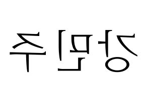 KPOP GWSN(공원소녀、公園少女) 민주 (ミンジュ) 応援ボード・うちわ　韓国語/ハングル文字型紙 左右反転
