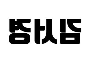 KPOP GWSN(공원소녀、公園少女) 서경 (ソギョン) コンサート用　応援ボード・うちわ　韓国語/ハングル文字型紙 左右反転
