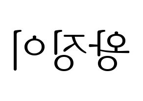 KPOP GWSN(공원소녀、公園少女) 소소 (ソソ) 応援ボード・うちわ　韓国語/ハングル文字型紙 左右反転