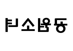 KPOP歌手 GWSN(공원소녀、公園少女) 応援ボード型紙、うちわ型紙　韓国語/ハングル文字 左右反転