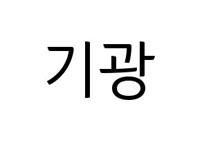 KPOP Highlight(하이라이트、ハイライト) 이기광 (イ・ギグァン) コンサート用　応援ボード・うちわ　韓国語/ハングル文字型紙 通常