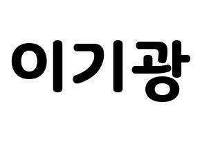 KPOP Highlight(하이라이트、ハイライト) 이기광 (イ・ギグァン) 応援ボード・うちわ　韓国語/ハングル文字型紙 通常