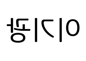 KPOP Highlight(하이라이트、ハイライト) 이기광 (イ・ギグァン) プリント用応援ボード型紙、うちわ型紙　韓国語/ハングル文字型紙 左右反転