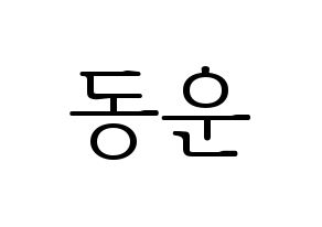 KPOP Highlight(하이라이트、ハイライト) 손동운 (ソン・ドンウン) 応援ボード・うちわ　韓国語/ハングル文字型紙 通常