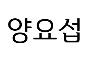 KPOP Highlight(하이라이트、ハイライト) 양요섭 (ヤン・ヨソプ) プリント用応援ボード型紙、うちわ型紙　韓国語/ハングル文字型紙 通常