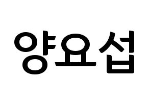 KPOP Highlight(하이라이트、ハイライト) 양요섭 (ヤン・ヨソプ) k-pop アイドル名前 ファンサボード 型紙 通常