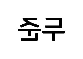 KPOP Highlight(하이라이트、ハイライト) 윤두준 (ユン・ドゥジュン) k-pop アイドル名前 ファンサボード 型紙 左右反転