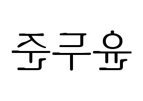 KPOP Highlight(하이라이트、ハイライト) 윤두준 (ユン・ドゥジュン) 応援ボード・うちわ　韓国語/ハングル文字型紙 左右反転