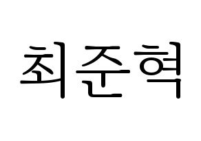 KPOP HOTSHOT(핫샷、ホットショット) 준혁 (ジュンヒョク) 応援ボード・うちわ　韓国語/ハングル文字型紙 通常