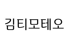 KPOP HOTSHOT(핫샷、ホットショット) 티모테오 (ティモテオ) プリント用応援ボード型紙、うちわ型紙　韓国語/ハングル文字型紙 通常