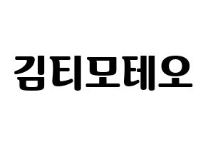 KPOP HOTSHOT(핫샷、ホットショット) 티모테오 (ティモテオ) コンサート用　応援ボード・うちわ　韓国語/ハングル文字型紙 通常