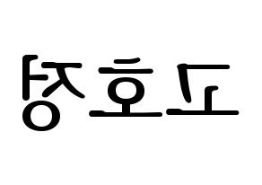 KPOP HOTSHOT(핫샷、ホットショット) 호정 (ホジョン) プリント用応援ボード型紙、うちわ型紙　韓国語/ハングル文字型紙 左右反転