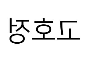 KPOP HOTSHOT(핫샷、ホットショット) 호정 (ホジョン) プリント用応援ボード型紙、うちわ型紙　韓国語/ハングル文字型紙 左右反転