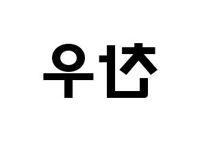KPOP iKON(아이콘、アイコン) 정찬우 (チョン・チャヌ, CHAN) 応援ボード、うちわ無料型紙、応援グッズ 左右反転
