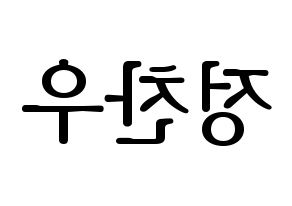 KPOP iKON(아이콘、アイコン) 정찬우 (CHAN) プリント用応援ボード型紙、うちわ型紙　韓国語/ハングル文字型紙 左右反転