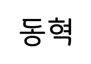 KPOP iKON(아이콘、アイコン) 김동혁 (キム・ドンヒョク, DK) 無料サイン会用、イベント会用応援ボード型紙 通常