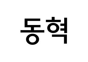 KPOP iKON(아이콘、アイコン) 김동혁 (キム・ドンヒョク, DK) 無料サイン会用、イベント会用応援ボード型紙 通常