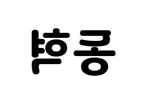 KPOP iKON(아이콘、アイコン) 김동혁 (DK) 応援ボード・うちわ　韓国語/ハングル文字型紙 左右反転