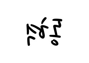 KPOP iKON(아이콘、アイコン) 김동혁 (DK) 応援ボード ハングル 型紙  左右反転