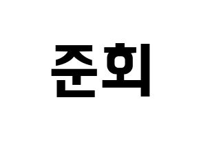 KPOP iKON(아이콘、アイコン) 구준회 (JU-NE) k-pop アイドル名前 ファンサボード 型紙 通常