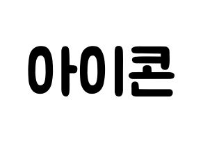 KPOP歌手 iKON(아이콘、アイコン) 応援ボード型紙、うちわ型紙　韓国語/ハングル文字 通常