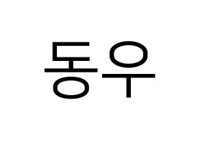KPOP INFINITE(인피니트、インフィニット) 동우 (ドンウ) プリント用応援ボード型紙、うちわ型紙　韓国語/ハングル文字型紙 通常