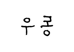 KPOP INFINITE(인피니트、インフィニット) 동우 (ドンウ) k-pop アイドル名前 ファンサボード 型紙 左右反転