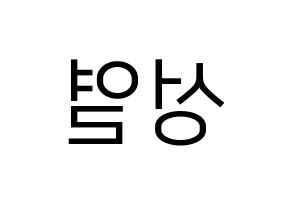 KPOP INFINITE(인피니트、インフィニット) 성열 (ソンヨル) プリント用応援ボード型紙、うちわ型紙　韓国語/ハングル文字型紙 左右反転