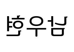KPOP INFINITE(인피니트、インフィニット) 우현 (ウヒョン) プリント用応援ボード型紙、うちわ型紙　韓国語/ハングル文字型紙 左右反転