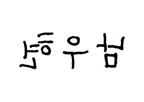 KPOP INFINITE(인피니트、インフィニット) 우현 (ウヒョン) k-pop アイドル名前 ファンサボード 型紙 左右反転