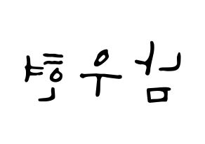 KPOP INFINITE(인피니트、インフィニット) 우현 (ウヒョン) 応援ボード ハングル 型紙  左右反転