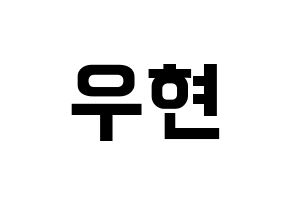 KPOP INFINITE(인피니트、インフィニット) 우현 (ウヒョン) k-pop アイドル名前 ファンサボード 型紙 通常