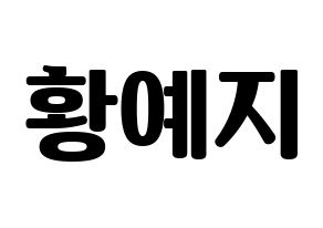 KPOP ITZY(있지、イッジ) 예지 (イェジ) コンサート用　応援ボード・うちわ　韓国語/ハングル文字型紙 通常