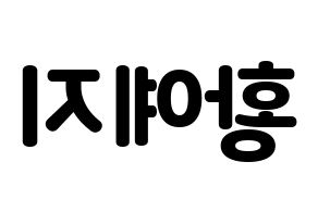 KPOP ITZY(있지、イッジ) 예지 (イェジ) 応援ボード・うちわ　韓国語/ハングル文字型紙 左右反転