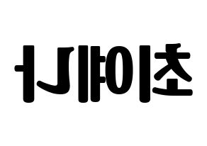 KPOP IZ*ONE(아이즈원、アイズワン) 최예나 (チェ・イェナ) コンサート用　応援ボード・うちわ　韓国語/ハングル文字型紙 左右反転