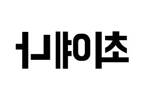 KPOP IZ*ONE(아이즈원、アイズワン) 최예나 (チェ・イェナ) k-pop アイドル名前 ファンサボード 型紙 左右反転