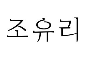 KPOP IZ*ONE(아이즈원、アイズワン) 조유리 (チョ・ユリ) 応援ボード・うちわ　韓国語/ハングル文字型紙 通常