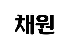 KPOP IZ*ONE(아이즈원、アイズワン) 김채원 (キム・チェウォン) コンサート用　応援ボード・うちわ　韓国語/ハングル文字型紙 通常