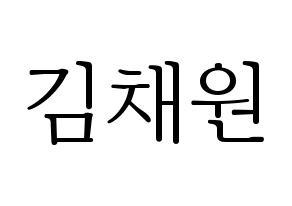 KPOP IZ*ONE(아이즈원、アイズワン) 김채원 (キム・チェウォン) 応援ボード・うちわ　韓国語/ハングル文字型紙 通常