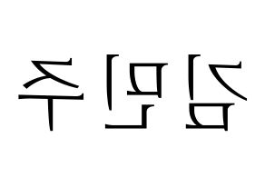 KPOP IZ*ONE(아이즈원、アイズワン) 김민주 (キム・ミンジュ) 応援ボード・うちわ　韓国語/ハングル文字型紙 左右反転