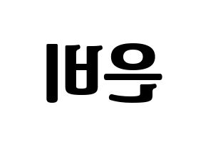 KPOP IZ*ONE(아이즈원、アイズワン) 권은비 (クォン・ウンビ) コンサート用　応援ボード・うちわ　韓国語/ハングル文字型紙 左右反転