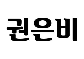 KPOP IZ*ONE(아이즈원、アイズワン) 권은비 (クォン・ウンビ) コンサート用　応援ボード・うちわ　韓国語/ハングル文字型紙 通常