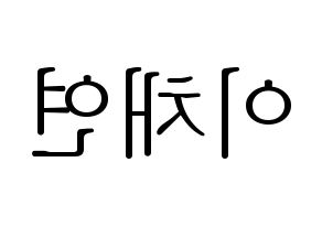 KPOP IZ*ONE(아이즈원、アイズワン) 이채연 (イ・チェヨン) 応援ボード・うちわ　韓国語/ハングル文字型紙 左右反転